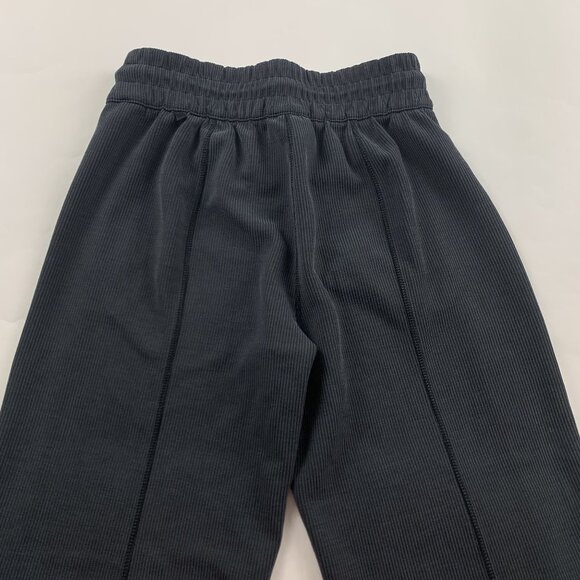 Lululemon Charcoal Ribbed Softstream Wide Leg Cropped Pant 4 - Picture 8 of 9
